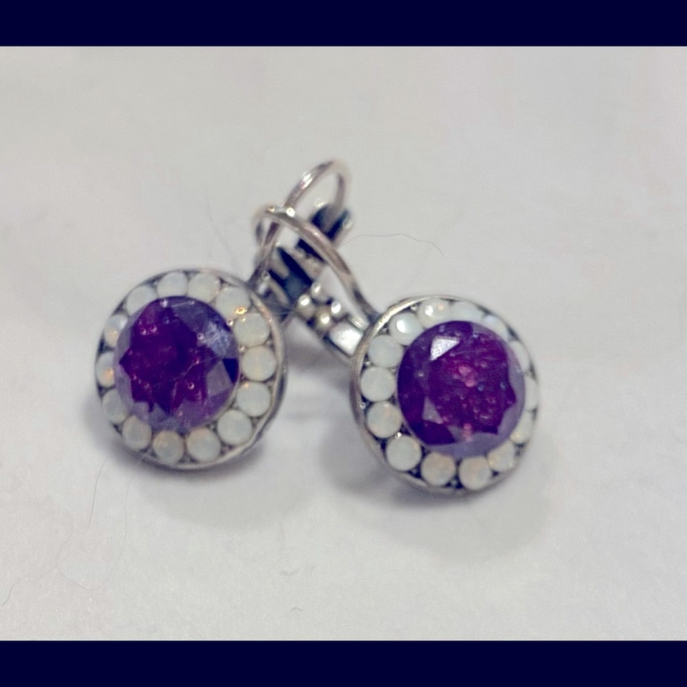 Mariana silver earrings with Swarovski Crystals